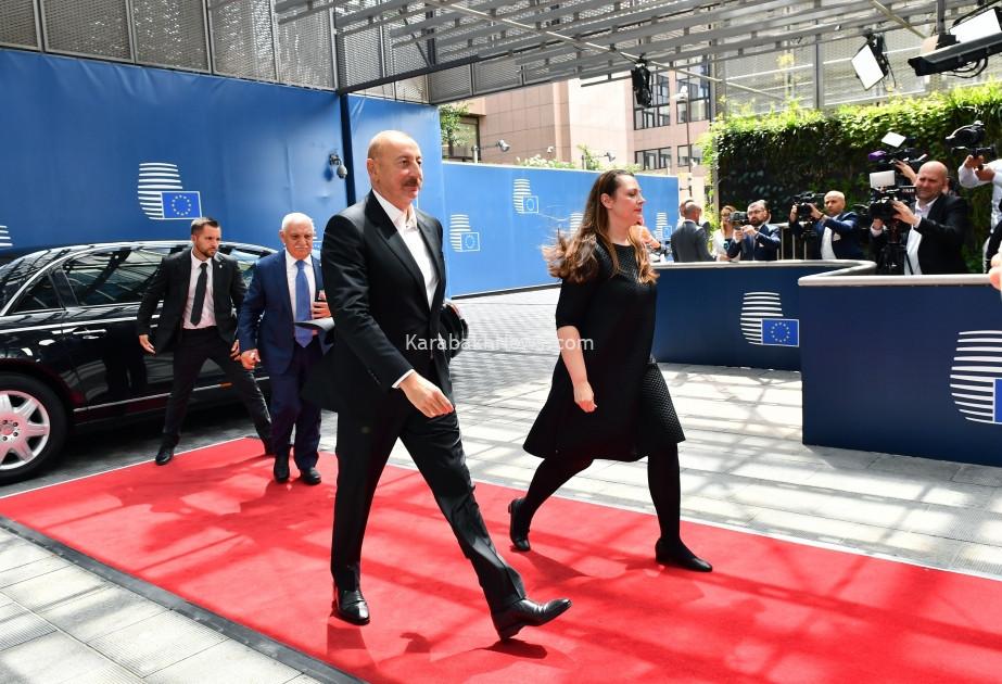 president-of-azerbaijan-arrived-in-headquarters-of-eu,-will-meet-with-president-of-european-council-and-armenian-pm