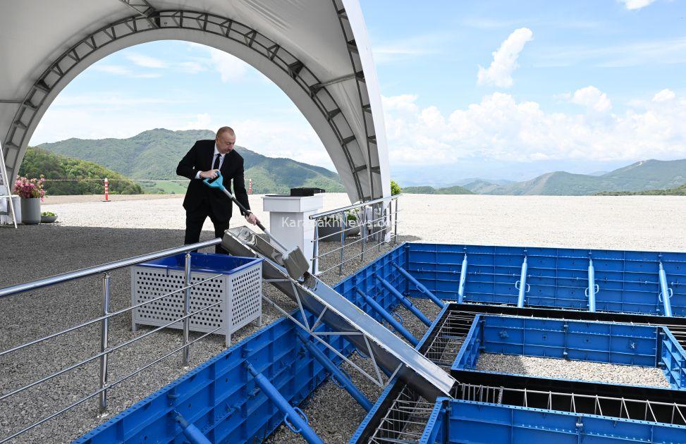 president-ilham-aliyev-lays-foundation-stone-for-turshsu-settlement-in-shusha-district