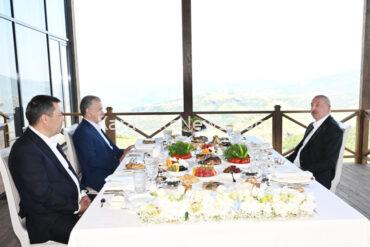presidents-of-azerbaijan,-uzbekistan,-kyrgyzstan-hold-informal-dinner-in-shusha