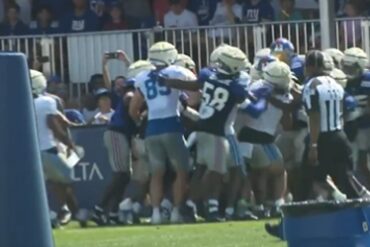 see-it:-multiple-huge-fights-breaks-out-during-giants’-joint-practice-with-lions